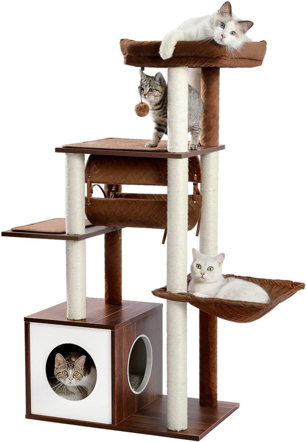 Torre Para Gatos 51" Modelo Pandora color Brown - Imagen 2