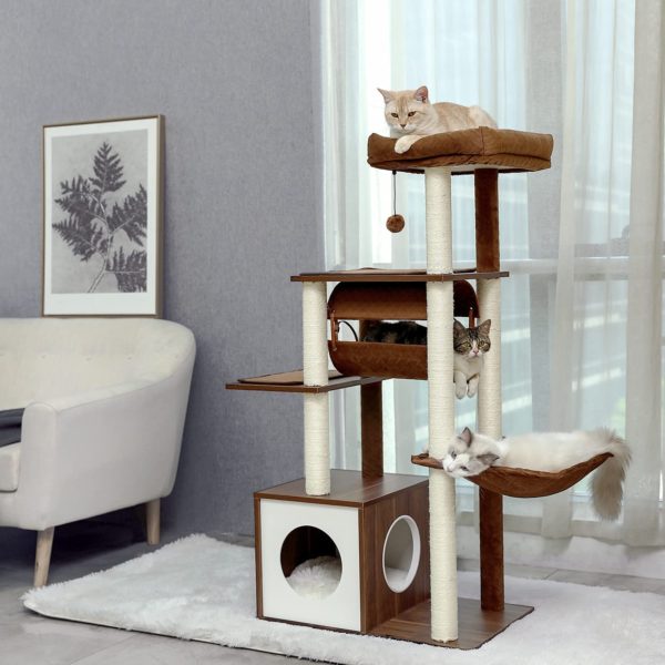 Torre Para Gatos 51" Modelo Pandora color Brown