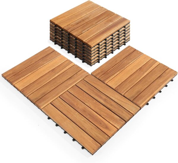 Azulejo Decorativo 10 Piezas (12"x12") Color Teak